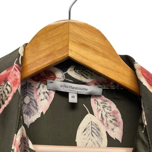 LA FEE MARABOUTEE Button Down Leaves Print Size‎ 40 - Picture 3 of 8